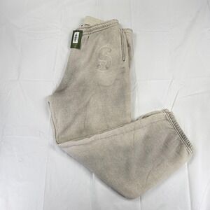 Supreme S Logo Sweatpants Mens XL Beige Vintage Wash Made in Canada Joggers